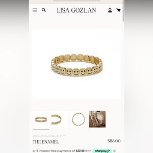 Lisa Gozlan The Enamel Happy Face Bracelet